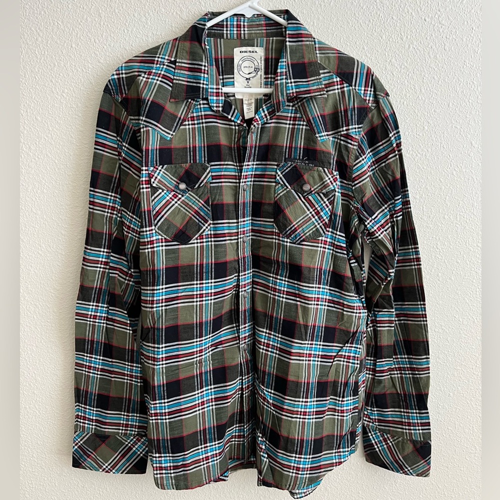Diesel Plaid Button Up